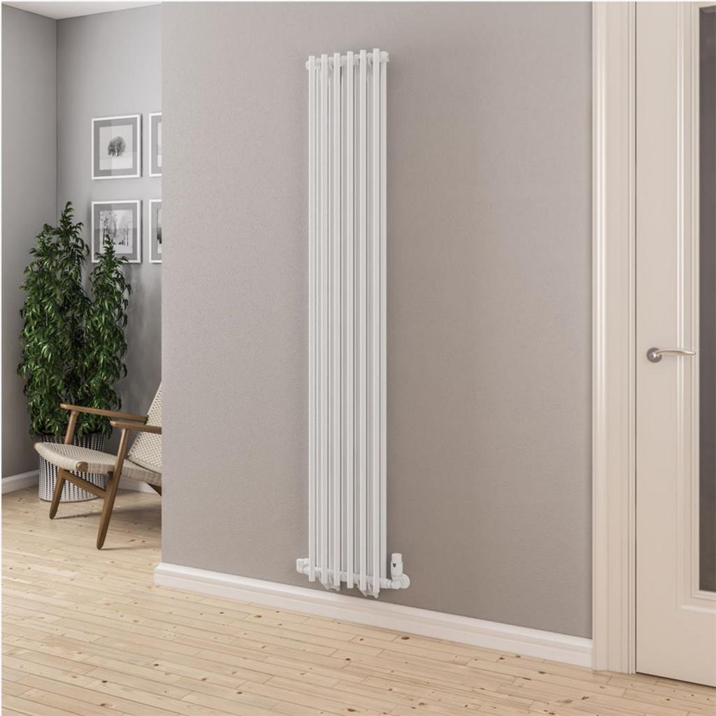 Eastbrook Murano Tube on Tube Vertical Radiator 310mm x 1800mm - Gloss White - 89.0901 - TAP 'N' SHOWER
