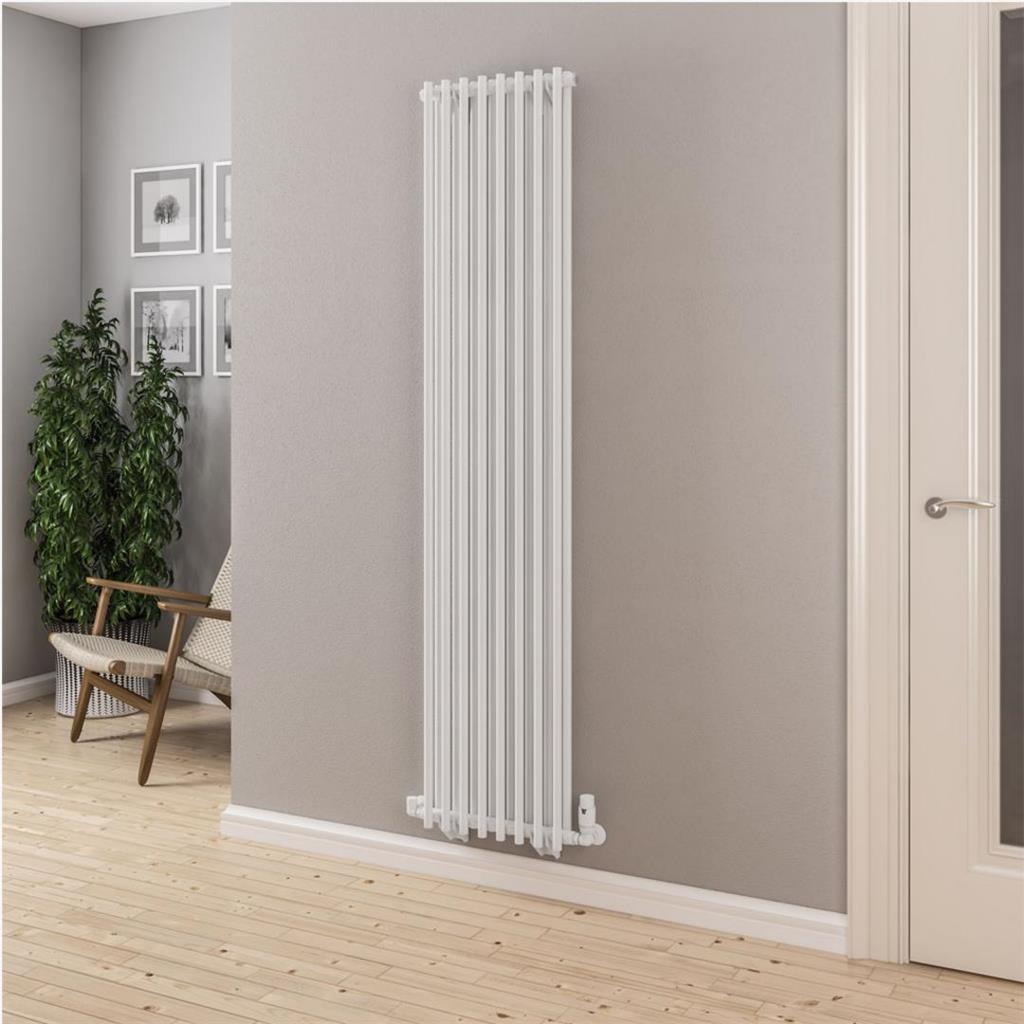 Eastbrook Murano Tube on Tube Vertical Radiator 410mm x 1800mm - Gloss White - 89.0902 - TAP 'N' SHOWER