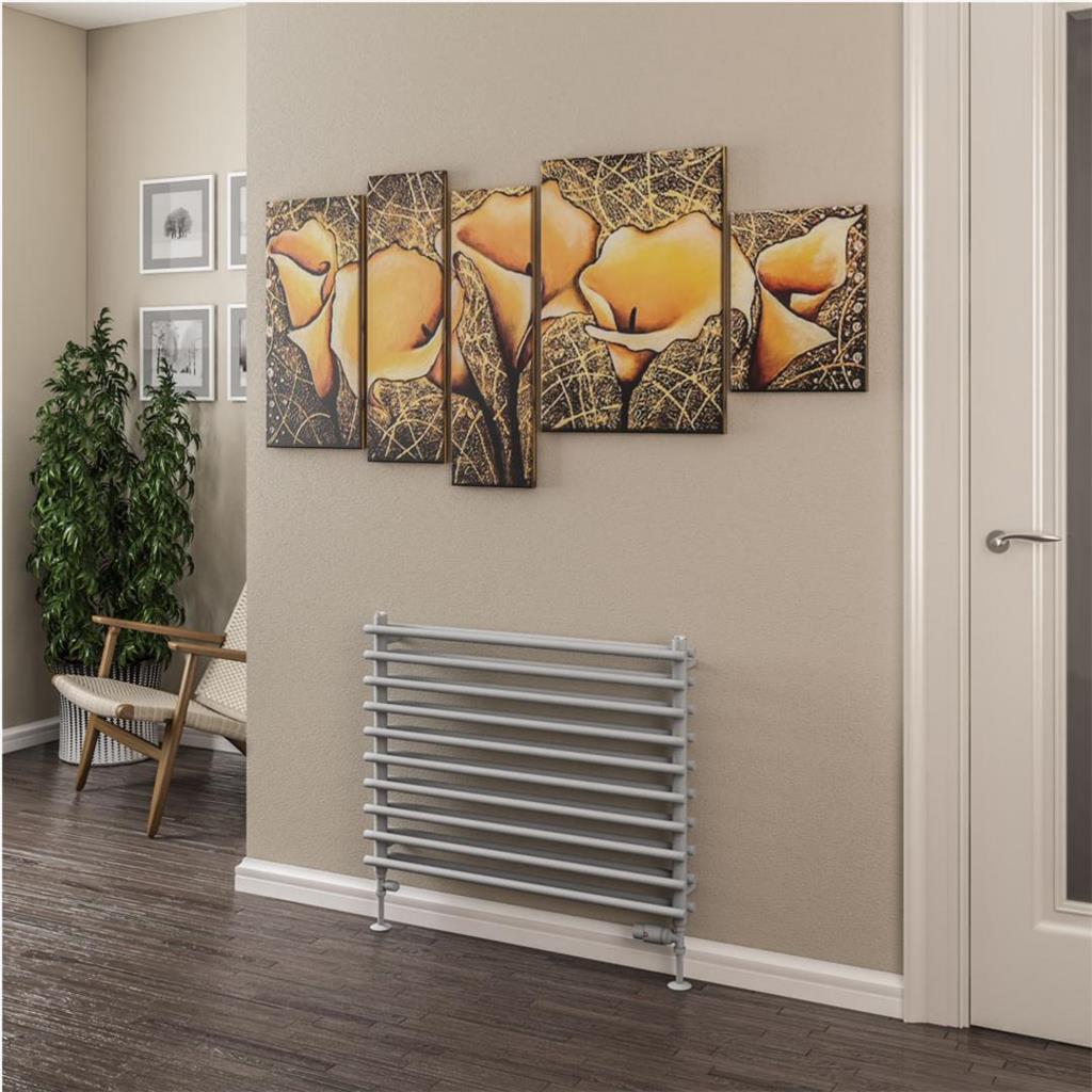 Eastbrook Murano Tube on Tube Horizontal Radiator 800mm x 600mm - Matt Grey - 89.0904 - TAP 'N' SHOWER