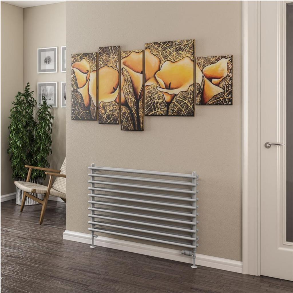 Eastbrook Murano Tube on Tube Horizontal Radiator 1000mm x 600mm - Matt Grey - 89.0905 - TAP 'N' SHOWER