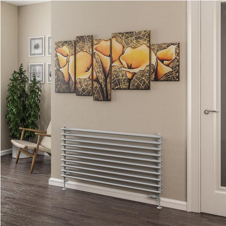 Eastbrook Murano Tube on Tube Horizontal Radiator 1200mm x 600mm - Matt Grey - 89.0906 - TAP 'N' SHOWER