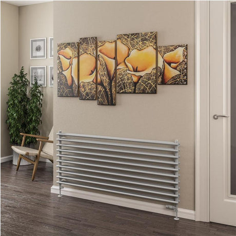 Eastbrook Murano Tube on Tube Horizontal Radiator 1400mm x 600mm - Matt Grey - 89.0907 - TAP 'N' SHOWER
