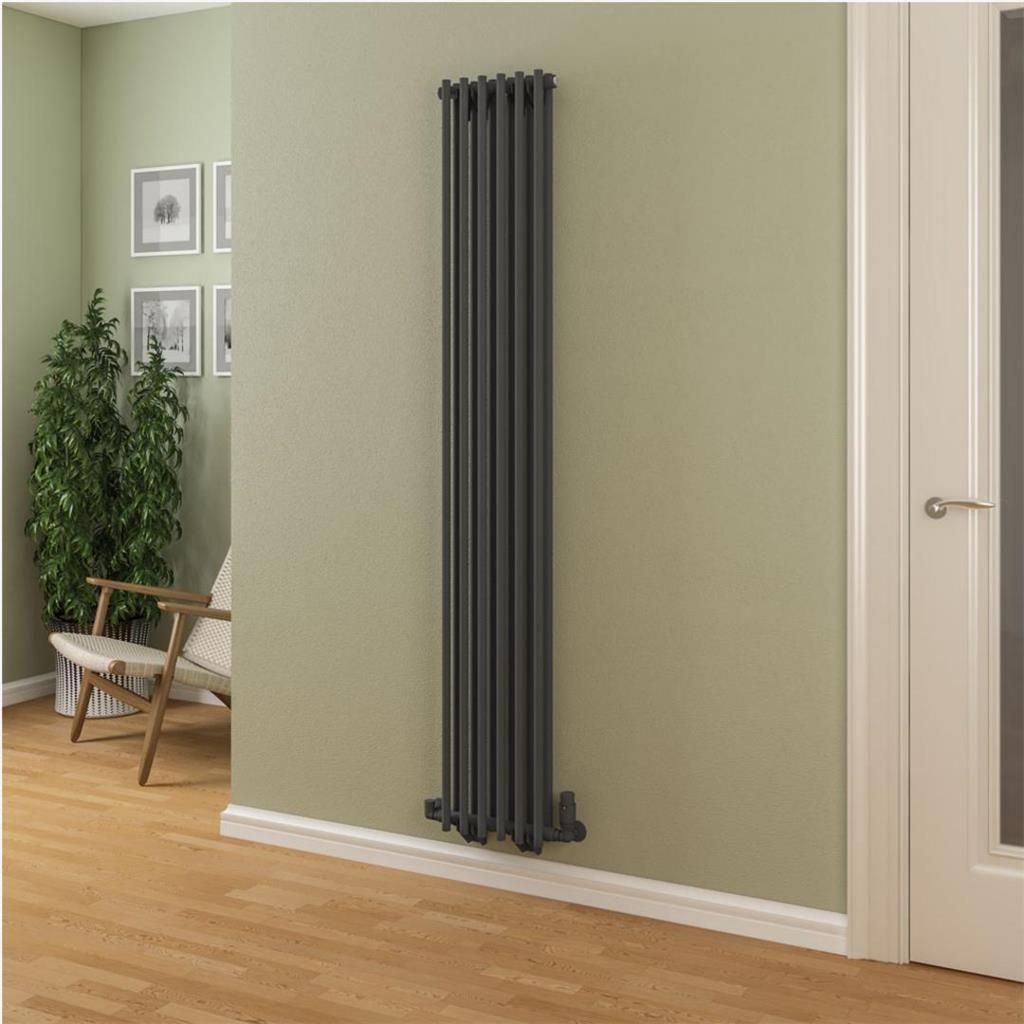 Eastbrook Murano Tube on Tube Vertical Radiator 310mm x 1800mm - Matt Anthracite - 89.0915 - TAP 'N' SHOWER