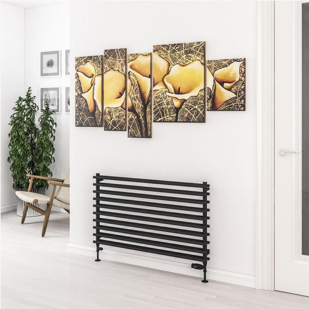 Eastbrook Murano Tube on Tube Horizontal Radiator 1000mm x 600mm - Matt Black - 89.0919 - TAP 'N' SHOWER