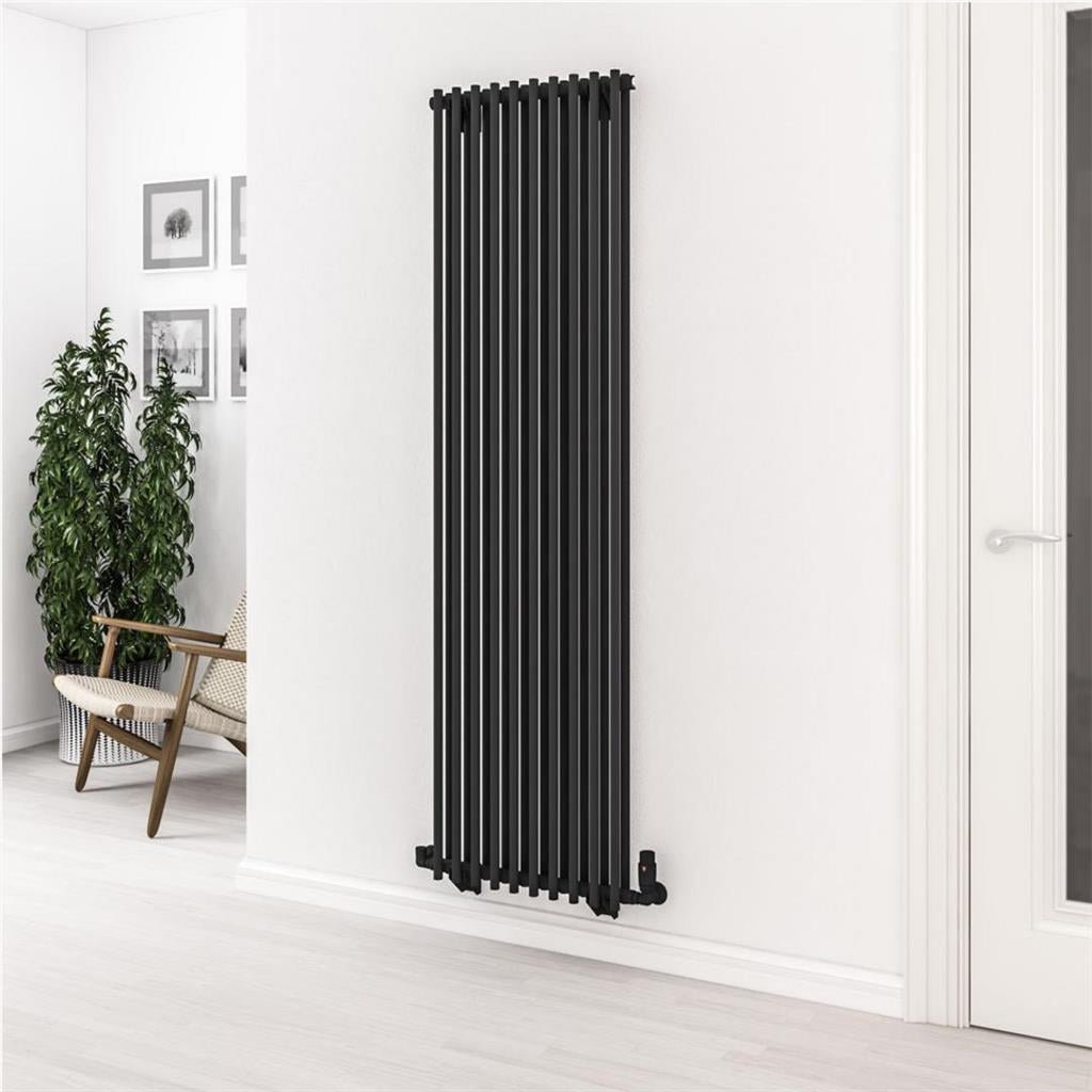 Eastbrook Murano Tube on Tube Vertical Radiator 510mm x 1800mm - Matt Black - 89.0924 - TAP 'N' SHOWER