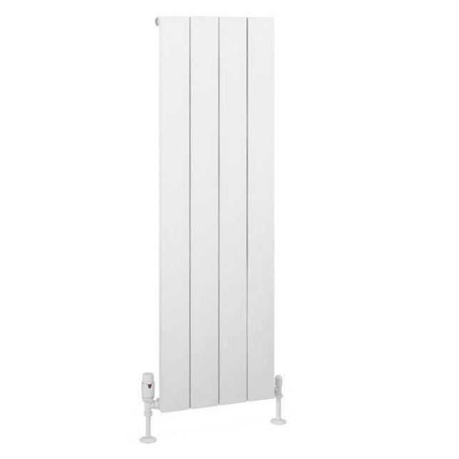 Eastbrook Charlton Aluminium Vertical Radiator 375mm x 1200mm - Matt White - 89.0926 - TAP 'N' SHOWER