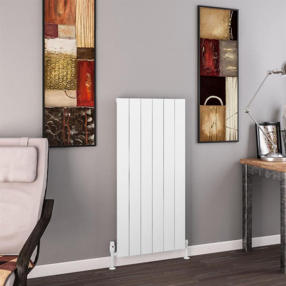 Eastbrook Charlton Aluminium Vertical Radiator 565mm x 1200mm - Matt White - 89.0928 - TAP 'N' SHOWER