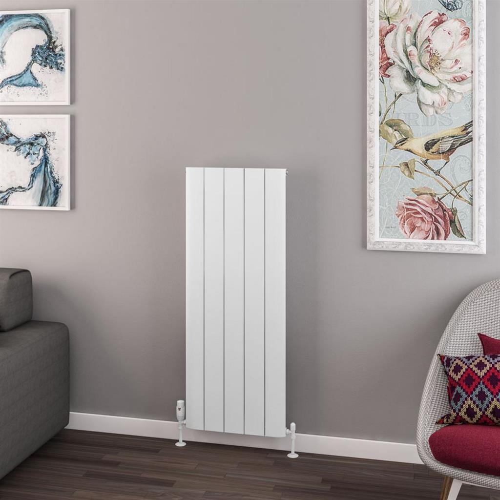 Eastbrook Withington Aluminium Vertical Radiator 470mm x 1200mm - Matt White - 89.0932 - TAP 'N' SHOWER