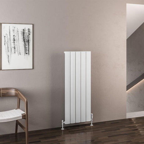 Eastbrook Malmesbury Aluminium Vertical Radiator 470mm x 1200mm - Matt White - 89.0938 - TAP 'N' SHOWER