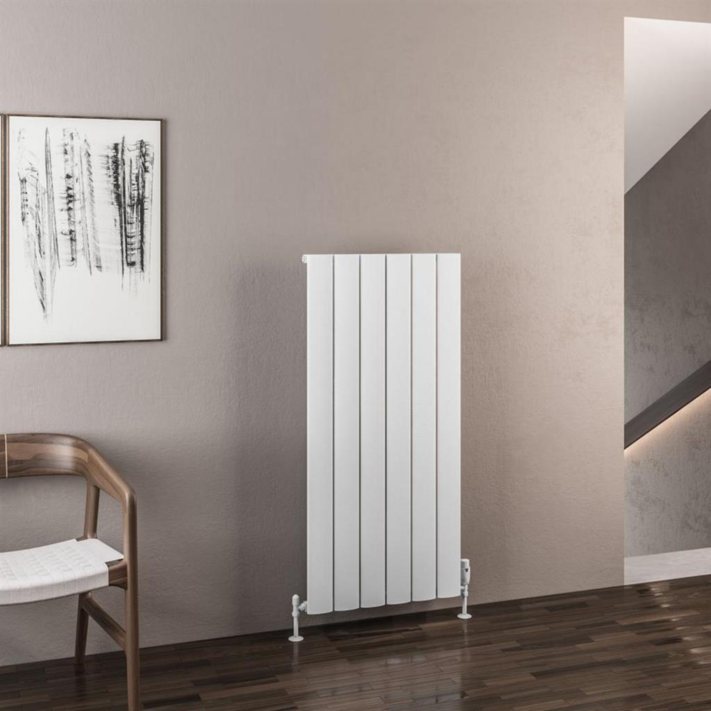 Eastbrook Malmesbury Aluminium Vertical Radiator 565mm x 1200mm - Matt White - 89.0939 - TAP 'N' SHOWER