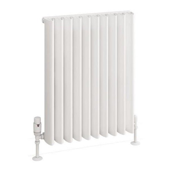 Eastbrook Witney Aluminium Horizontal Radiator 470mm x 600mm - Matt White - 89.0941 - TAP 'N' SHOWER