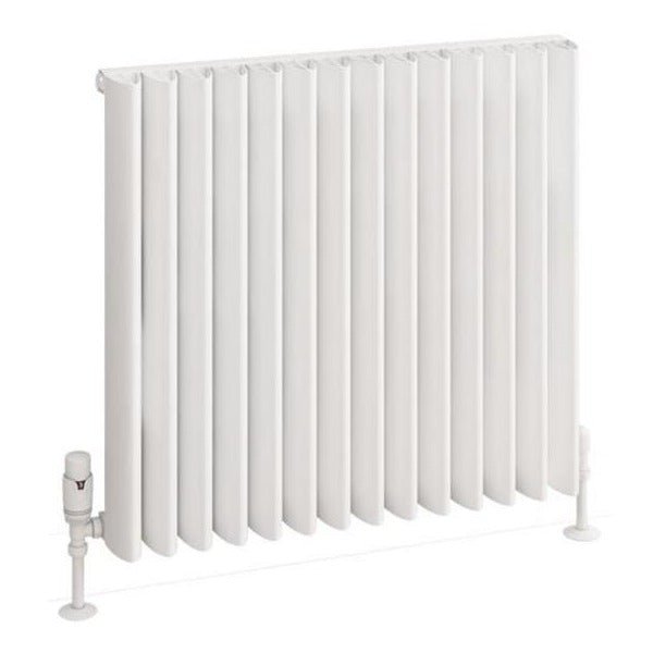 Eastbrook Witney Aluminium Horizontal Radiator 660mm x 600mm - Matt White - 89.0942 - TAP 'N' SHOWER