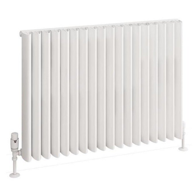Eastbrook Witney Aluminium Horizontal Radiator 850mm x 600mm - Matt White - 89.0943 - TAP 'N' SHOWER