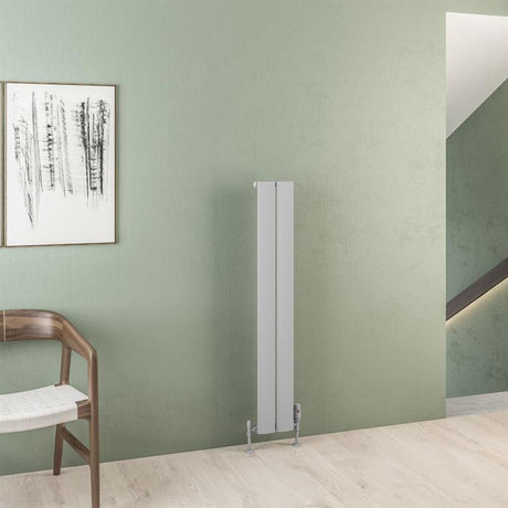 Eastbrook Malmesbury Aluminium Vertical Radiator 185mm x 1200mm - Matt Grey - 89.0946 - TAP 'N' SHOWER