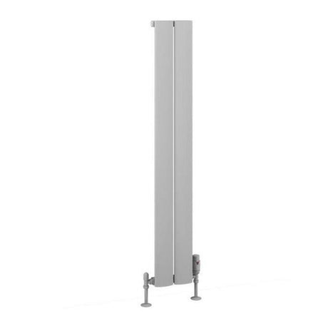 Eastbrook Malmesbury Aluminium Vertical Radiator 185mm x 1200mm - Matt Grey - 89.0946 - TAP 'N' SHOWER