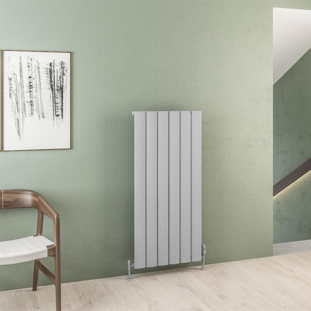 Eastbrook Malmesbury Aluminium Vertical Radiator 565mm x 1200mm - Matt Grey - 89.0950 - TAP 'N' SHOWER
