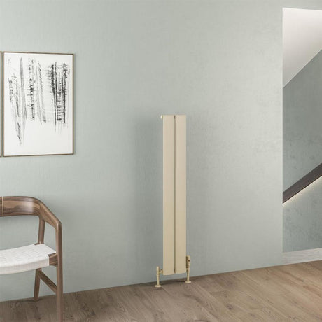 Eastbrook Malmesbury Aluminium Vertical Radiator 185mm x 1200mm - Matt Cappuccino - 89.0952 - TAP 'N' SHOWER