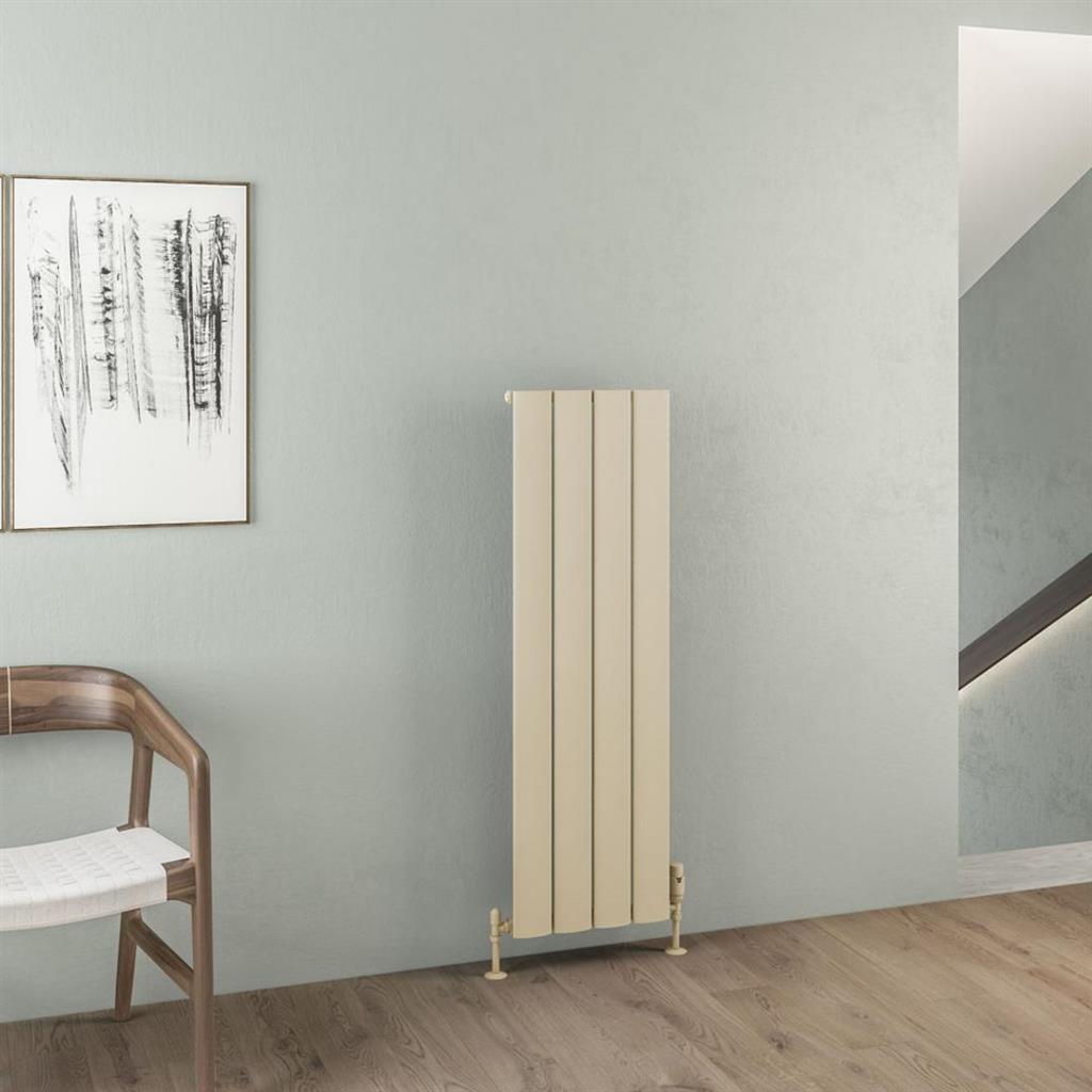Eastbrook Malmesbury Aluminium Vertical Radiator 375mm x 1200mm - Matt Cappuccino - 89.0954 - TAP 'N' SHOWER