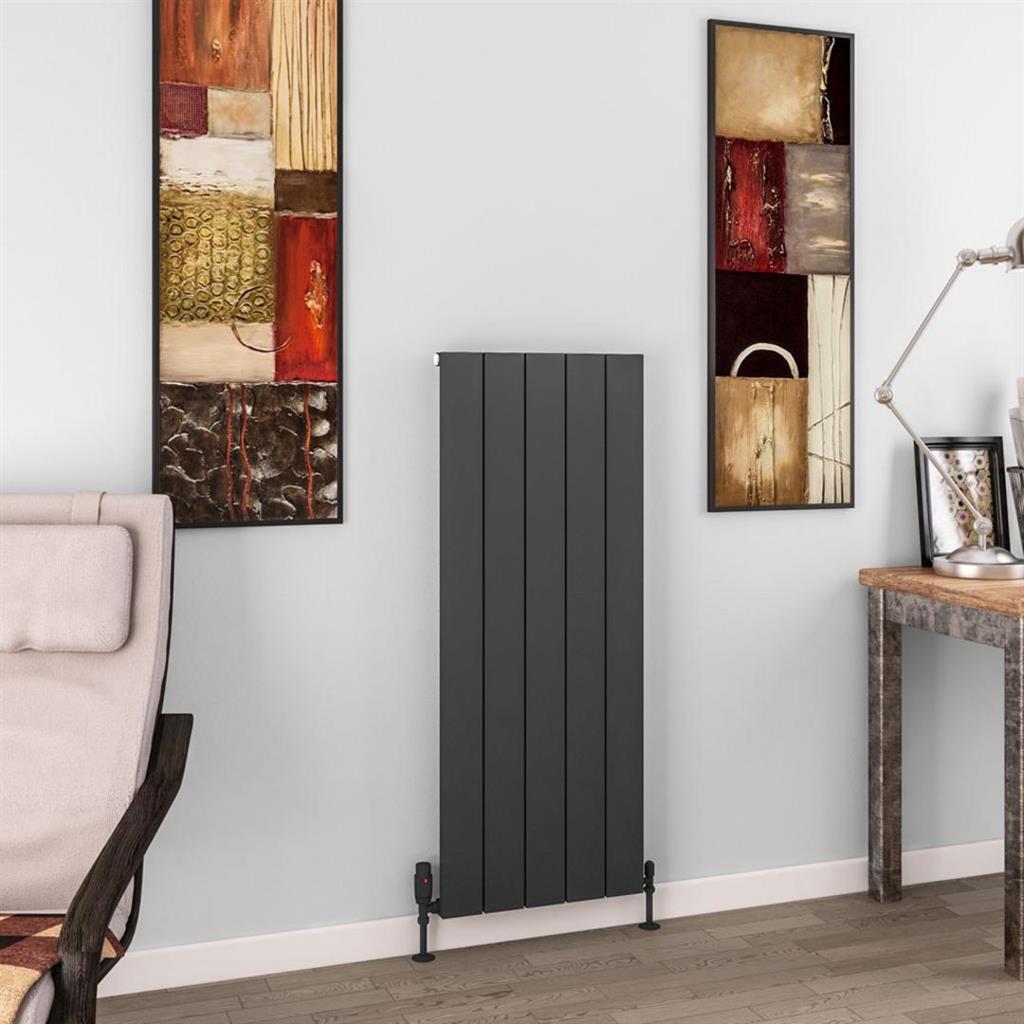 Eastbrook Charlton Aluminium Vertical Radiator 470mm x 1200mm - Matt Anthracite - 89.0960 - TAP 'N' SHOWER