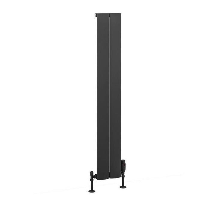 Eastbrook Malmesbury Aluminium Vertical Radiator 185mm x 1200mm - Matt Anthracite - 89.0968 - TAP 'N' SHOWER