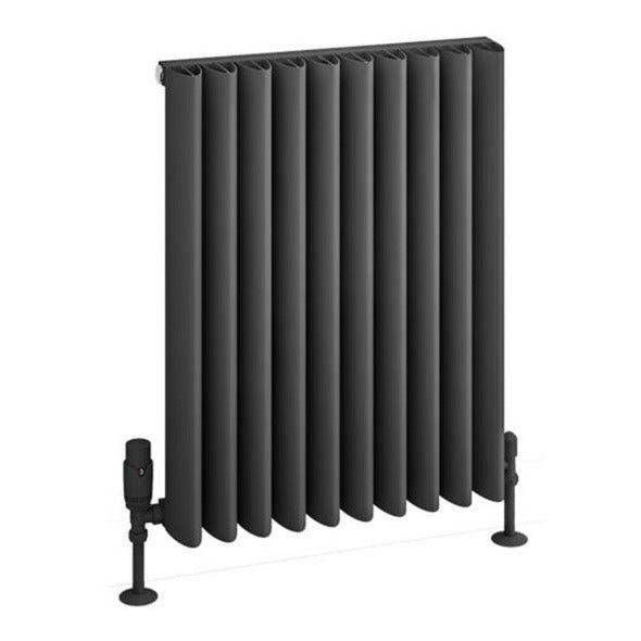 Eastbrook Witney Aluminium Horizontal Radiator 470mm x 600mm - Matt Anthracite - 89.0974 - TAP 'N' SHOWER