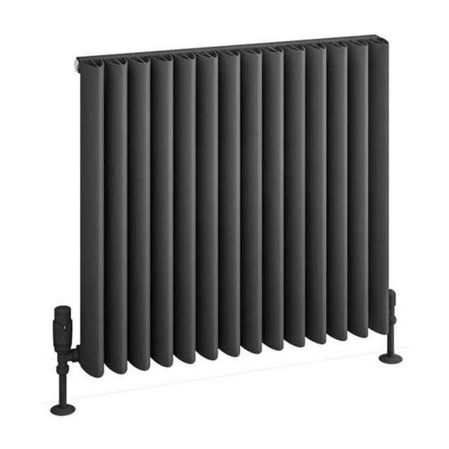 Eastbrook Witney Aluminium Horizontal Radiator 660mm x 600mm - Matt Anthracite - 89.0975 - TAP 'N' SHOWER