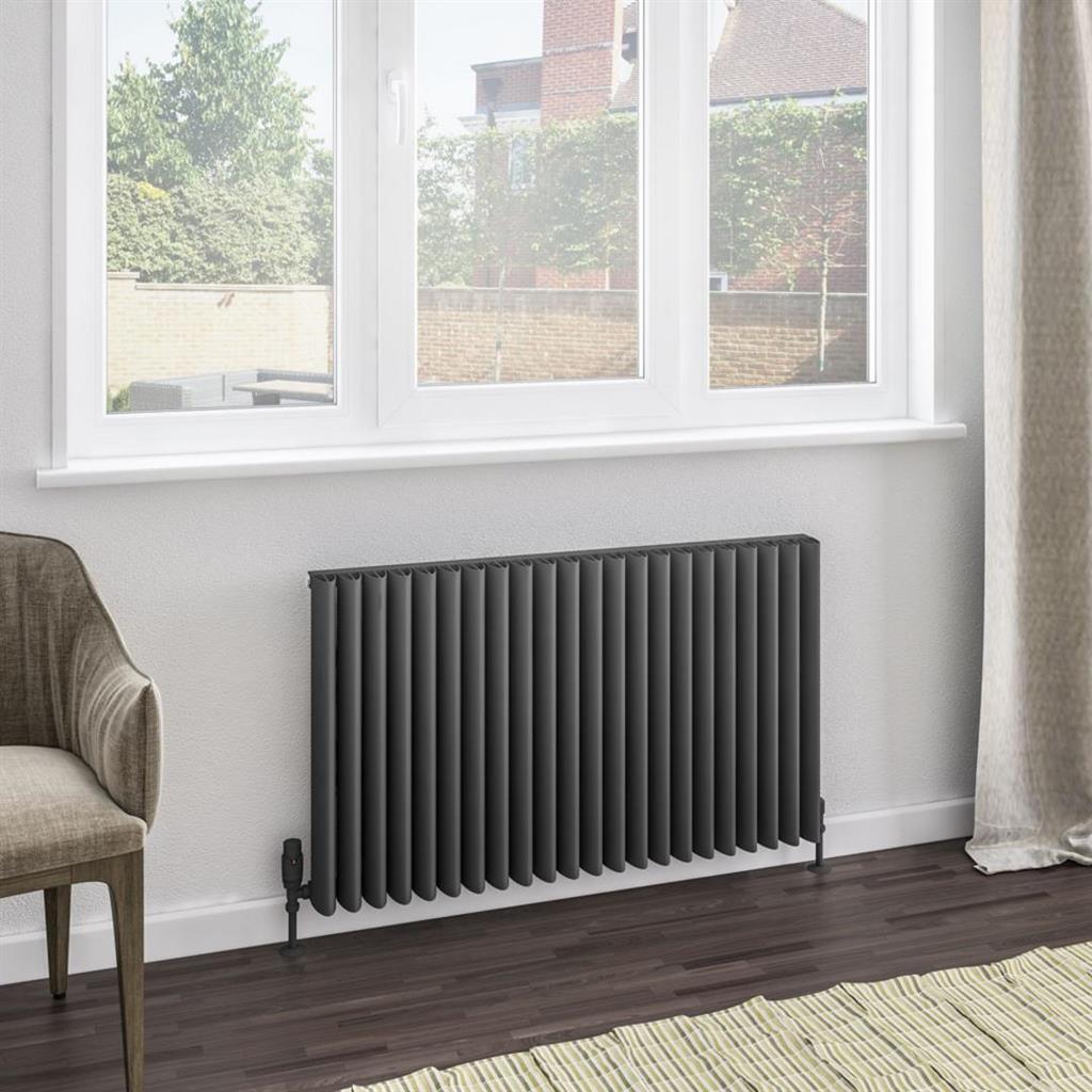 Eastbrook Witney Aluminium Horizontal Radiator 1040mm x 600mm - Matt Anthracite - 89.0977 - TAP 'N' SHOWER