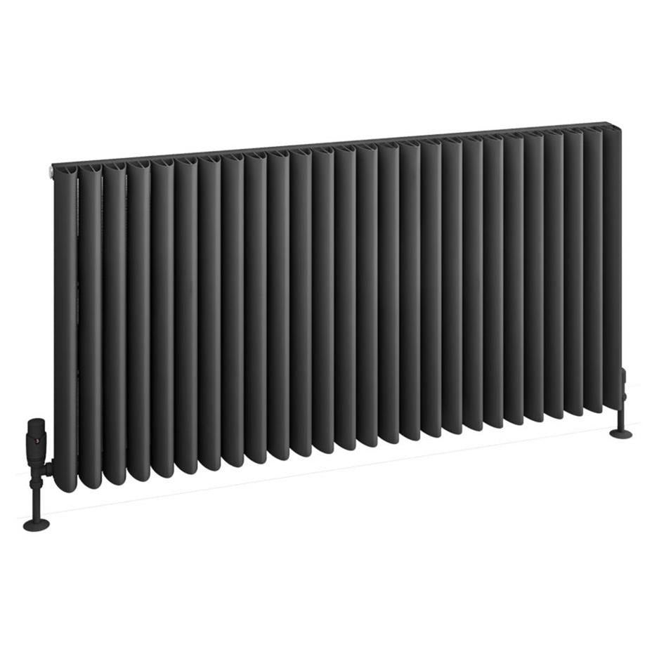 Eastbrook Witney Aluminium Horizontal Radiator 1230mm x 600mm - Matt Anthracite - 89.0978 - TAP 'N' SHOWER