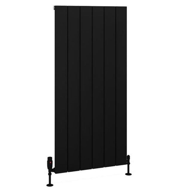 Eastbrook Charlton Aluminium Vertical Radiator 565mm x 1200mm - Matt Black - 89.0982 - TAP 'N' SHOWER