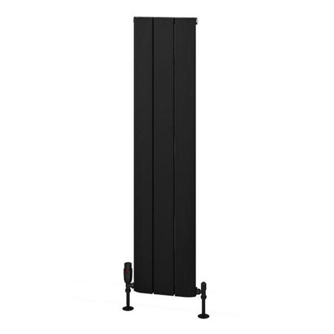 Eastbrook Withington Aluminium Vertical Radiator 280mm x 1200mm - Matt Black - 89.0984 - TAP 'N' SHOWER