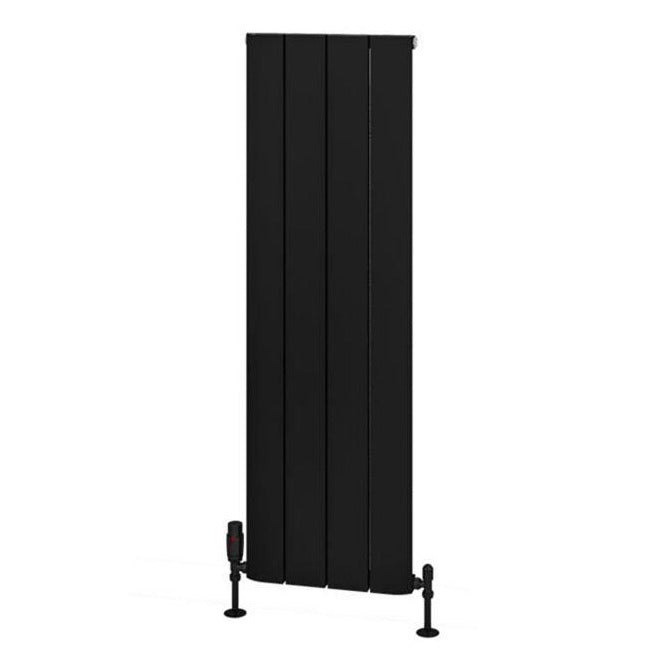 Eastbrook Withington Aluminium Vertical Radiator 375mm x 1200mm - Matt Black - 89.0985 - TAP 'N' SHOWER