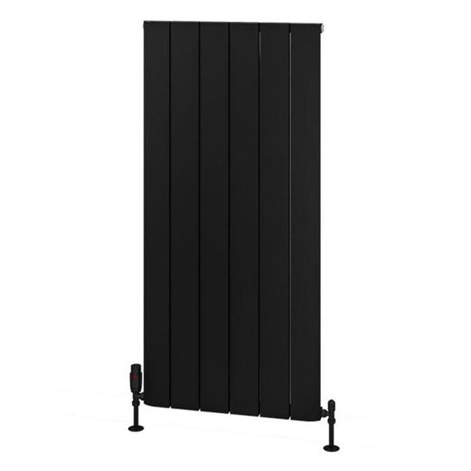 Eastbrook Withington Aluminium Vertical Radiator 565mm x 1200mm - Matt Black - 89.0987 - TAP 'N' SHOWER