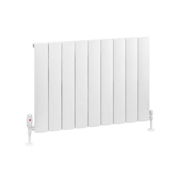 Eastbrook Tordino Aluminium Horizontal Radiator 850mm x 600mm - Matt White - 89.1202 - TAP 'N' SHOWER
