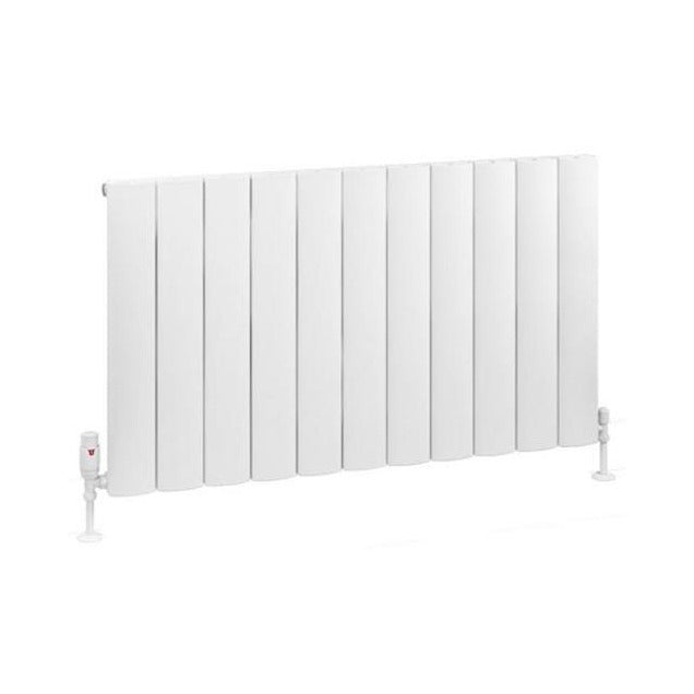 Eastbrook Tordino Aluminium Horizontal Radiator 1040mm x 600mm - Matt White - 89.1203 - TAP 'N' SHOWER