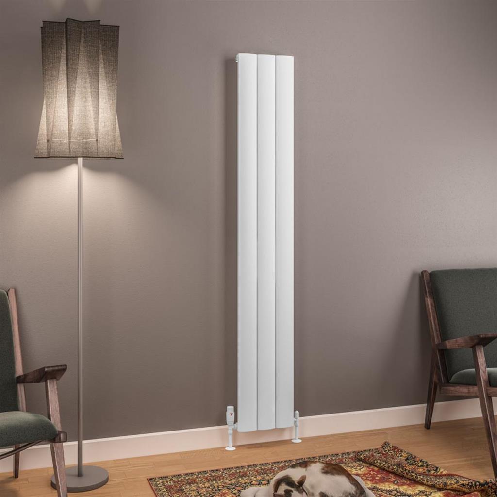 Eastbrook Tordino Aluminium Vertical Radiator 280mm x 1800mm - Matt White - 89.1205 - TAP 'N' SHOWER