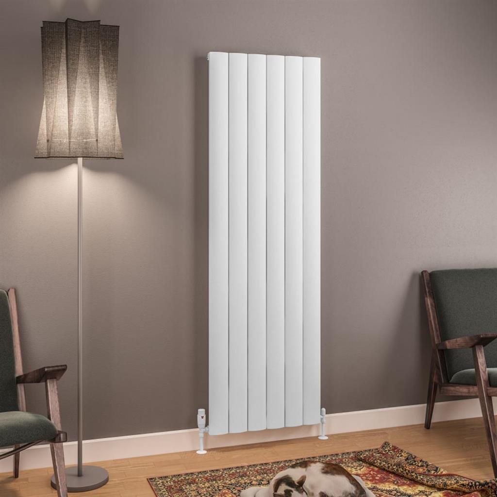 Eastbrook Tordino Aluminium Vertical Radiator 565mm x 1800mm - Matt White - 89.1208 - TAP 'N' SHOWER