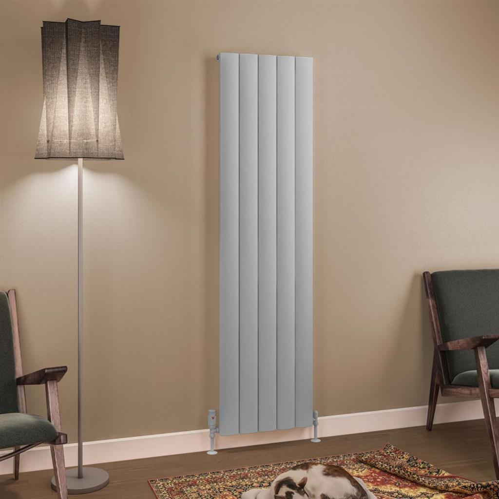 Eastbrook Tordino Aluminium Vertical Radiator 470mm x 1800mm - Matt Grey - 89.1216 - TAP 'N' SHOWER