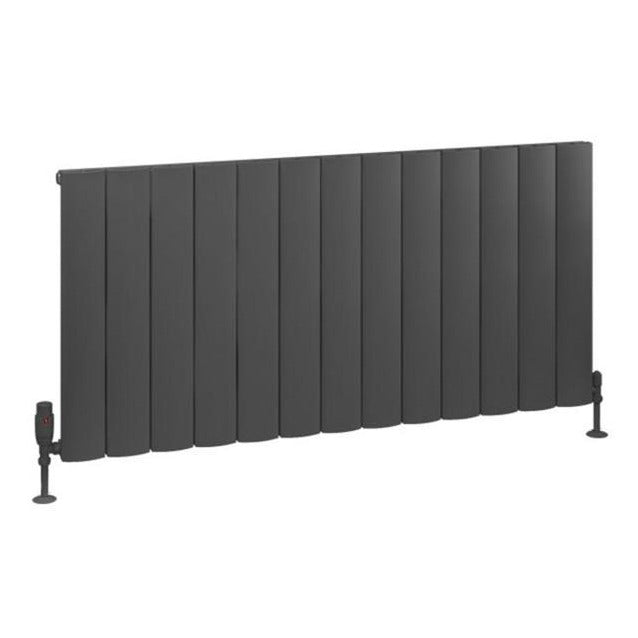 Eastbrook Tordino Aluminium Horizontal Radiator 1230mm x 600mm - Matt Anthracite - 89.1222 - TAP 'N' SHOWER