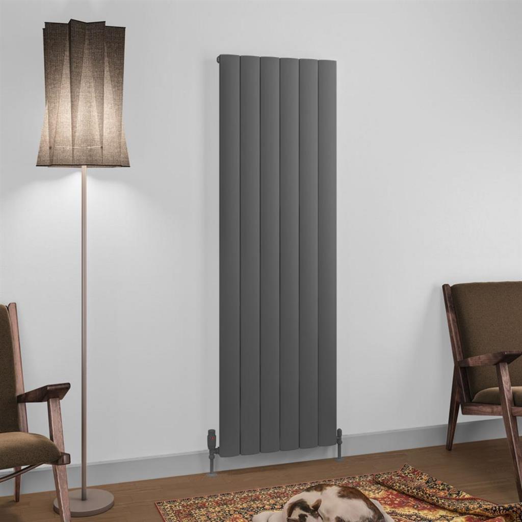 Eastbrook Tordino Aluminium Vertical Radiator 565mm x 1800mm - Matt Anthracite - 89.1226 - TAP 'N' SHOWER