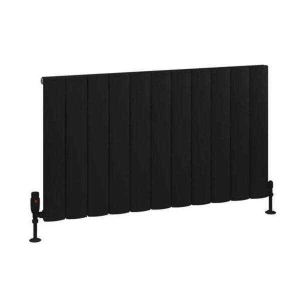 Eastbrook Tordino Aluminium Horizontal Radiator 1040mm x 600mm - Matt Black - 89.1230 - TAP 'N' SHOWER