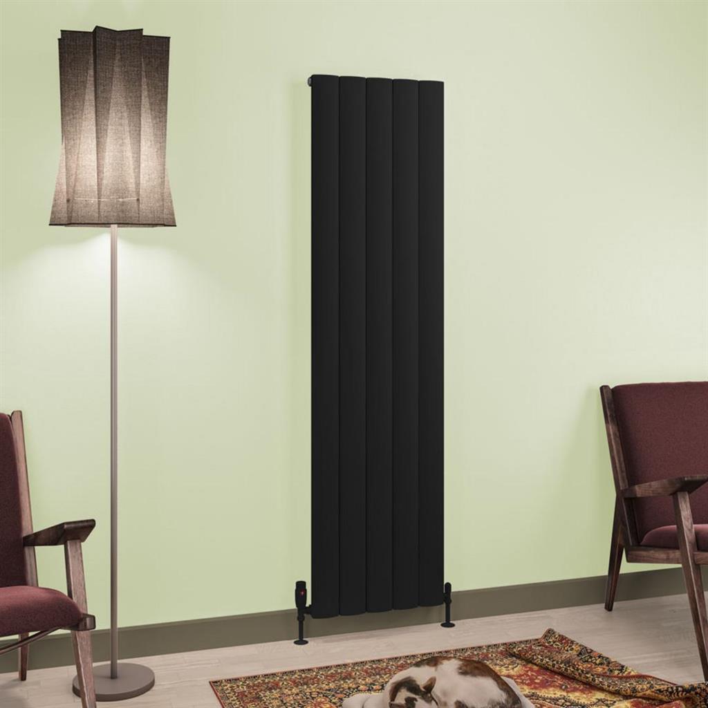 Eastbrook Tordino Aluminium Vertical Radiator 470mm x 1800mm - Matt Black - 89.1234 - TAP 'N' SHOWER