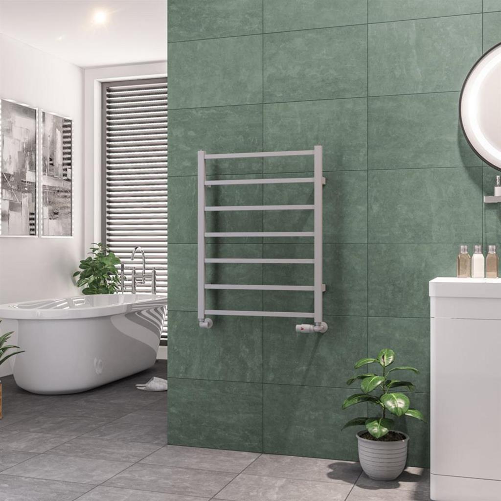 Eastbrook Tuscan Square Towel Radiator 600mm x 800mm - Matt Grey - 89.1251 - TAP 'N' SHOWER