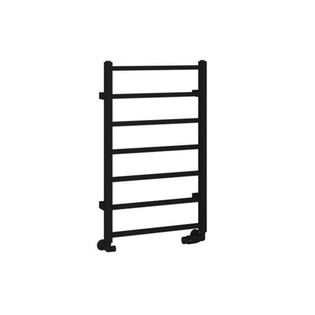 Eastbrook Tuscan Square Towel Radiator 500mm x 800mm - Matt Black - 89.1262 - TAP 'N' SHOWER