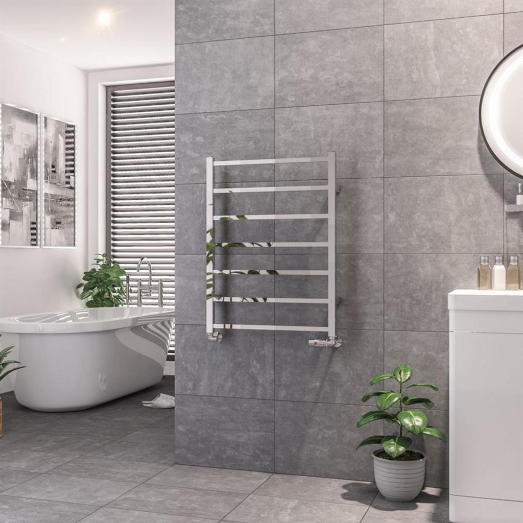 Eastbrook Tuscan Square Towel Radiator 600mm x 800mm - Chrome - 89.1269 - TAP 'N' SHOWER