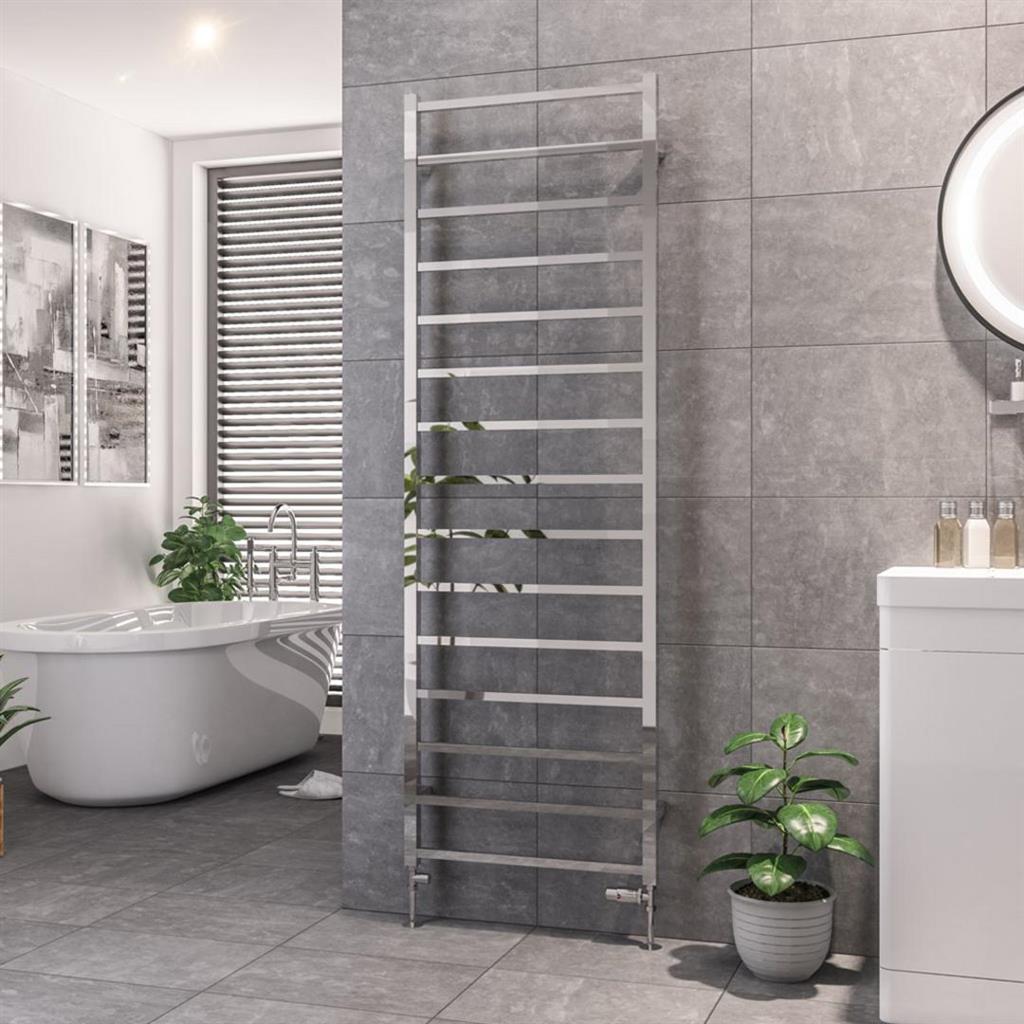 Eastbrook Tuscan Square Towel Radiator 600mm x 1800mm - Chrome - 89.1273 - TAP 'N' SHOWER