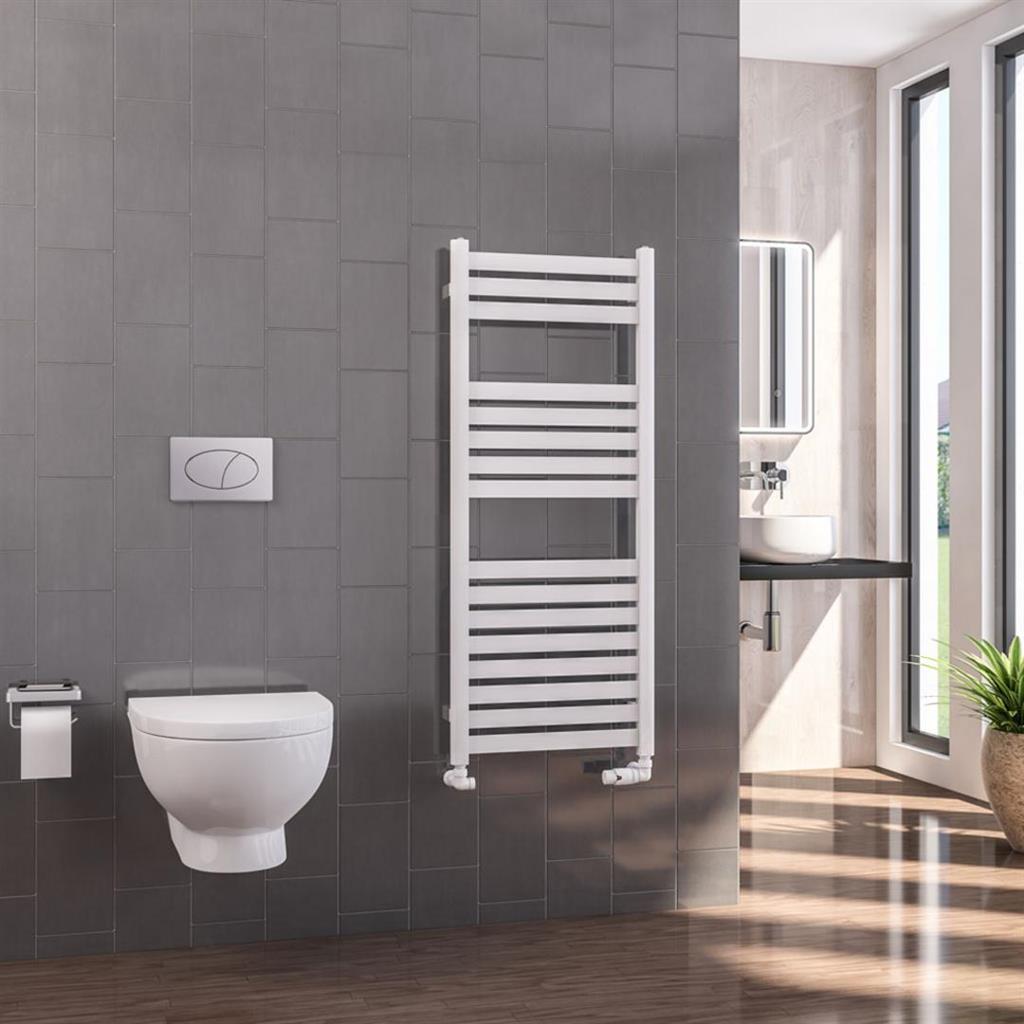 Eastbrook Defford Designer Towel Radiator 500mm x 1200mm - Gloss White - 89.1276 - TAP 'N' SHOWER