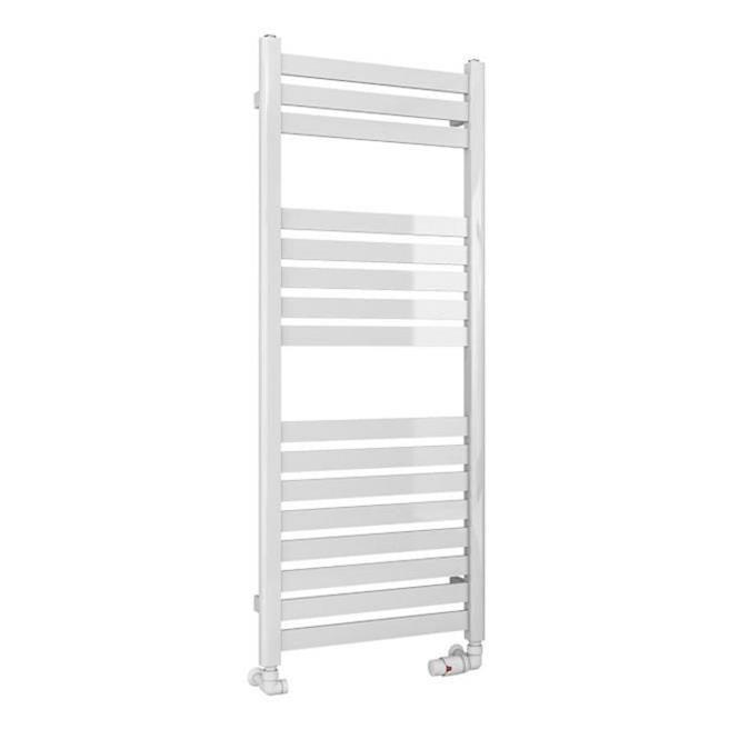 Eastbrook Defford Designer Towel Radiator 500mm x 1200mm - Gloss White - 89.1276 - TAP 'N' SHOWER