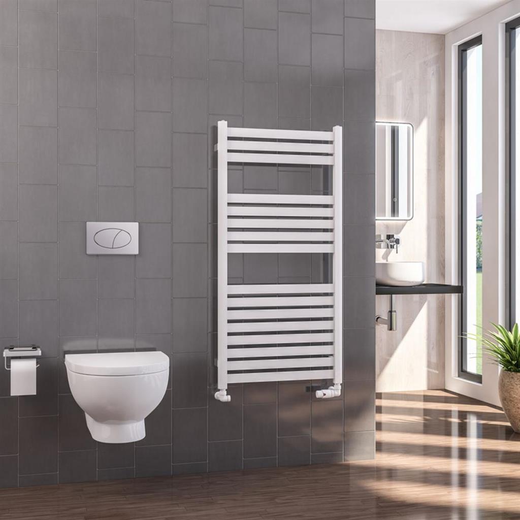 Eastbrook Defford Designer Towel Radiator 600mm x 1200mm - Gloss White - 89.1277 - TAP 'N' SHOWER