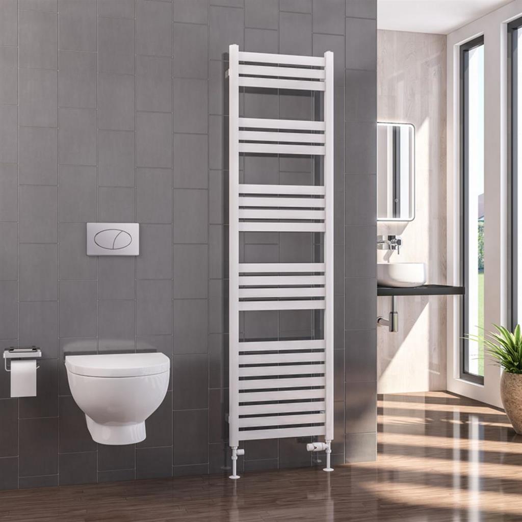 Eastbrook Defford Designer Towel Radiator 500mm x 1800mm - Gloss White - 89.1278 - TAP 'N' SHOWER
