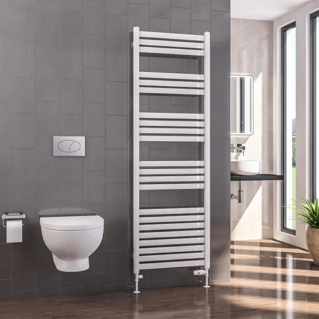 Eastbrook Defford Designer Towel Radiator 600mm x 1800mm - Gloss White - 89.1279 - TAP 'N' SHOWER